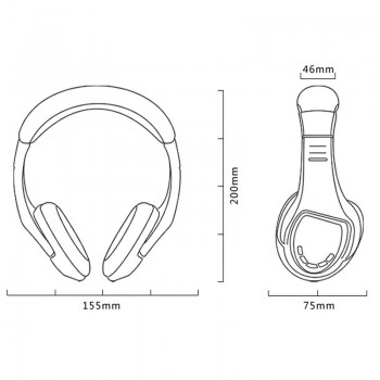 NVAHVA Card Music MP3 Player with FM 3.5mm Cable, Portable Bluetooth Headphone Headset Earphone Hands-free For Phones TV Game PC