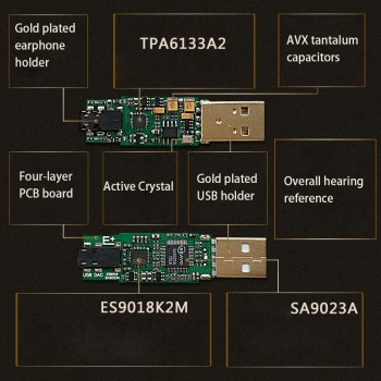 SA9023A + ES9018K2M portable USB DAC AMP HIFI external audio Sound card decoder Headphone Amplifier 24bit 96KHZ For Computer