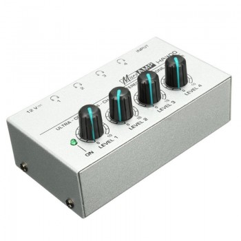 Onsale 1pc HA400 Ultra-Compact 4 Channel Headphone Audio Stereo Amp Microamp Amplifier EU Adapter Mayitr