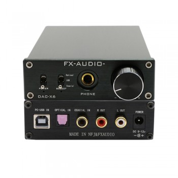 FX-Audio DAC-X6 HiFi 2.0 Digital Audio Decoder DAC Input USB/Coaxial/Optical Output RCA/ Home Amplifier 24Bit/96KHz DC12V 1A