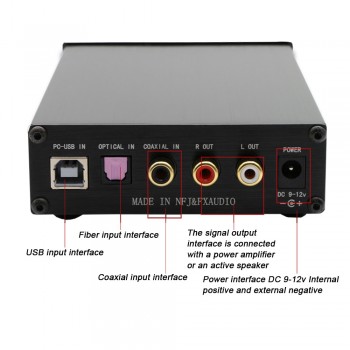 FX-Audio DAC-X6 HiFi 2.0 Digital Audio Decoder DAC Input USB/Coaxial/Optical Output RCA/ Home Amplifier 24Bit/96KHz DC12V 1A