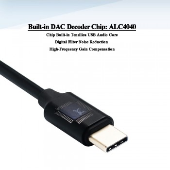 Portable Headphone Amplifier 24Bit/192Khz Audio Powered USB DAC Headphone Amp For Phone Android USB-C port