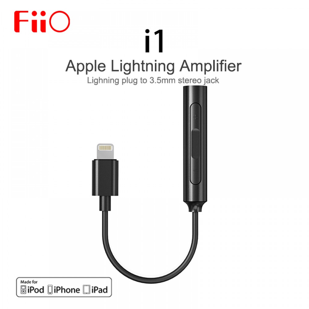 Fiio i1 (Fi 1123) Amplifier DAC with Microphone made for iPhone X / iPhone 8 Lightning plug To 3.5mm stereo jack