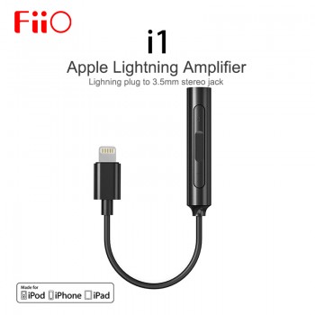 Fiio i1 (Fi 1123) Amplifier DAC with Microphone made for iPhone X / iPhone 8 Lightning plug To 3.5mm stereo jack
