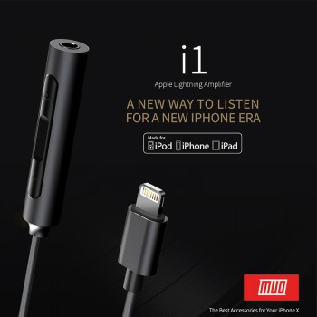 Fiio i1 (Fi 1123) Amplifier DAC with Microphone made for iPhone X / iPhone 8 Lightning plug To 3.5mm stereo jack