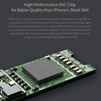 Fiio i1 (Fi 1123) Amplifier DAC with Microphone made for iPhone X / iPhone 8 Lightning plug To 3.5mm stereo jack