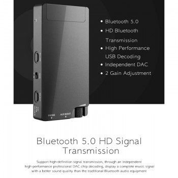 XDUOO XP-2 Bluetooth 5.0 Portable Headphone Amplifier DAC HiFi Audiophile USB PC HD Signal Transmission 24bit/192khz XP 2