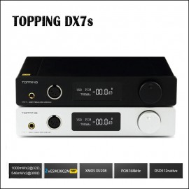 TOPPING DX7s Full Balanced DAC Headphone Amplifier USB DAC ES9038Q2M Amp XMOS XU208 OPA1612 DSD512 Optical Coaxial input