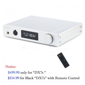 TOPPING DX7s Full Balanced DAC Headphone Amplifier USB DAC ES9038Q2M Amp XMOS XU208 OPA1612 DSD512 Optical Coaxial input