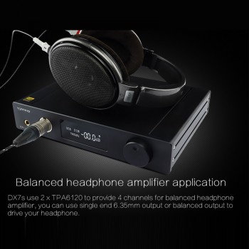 TOPPING DX7s Full Balanced DAC Headphone Amplifier USB DAC ES9038Q2M Amp XMOS XU208 OPA1612 DSD512 Optical Coaxial input