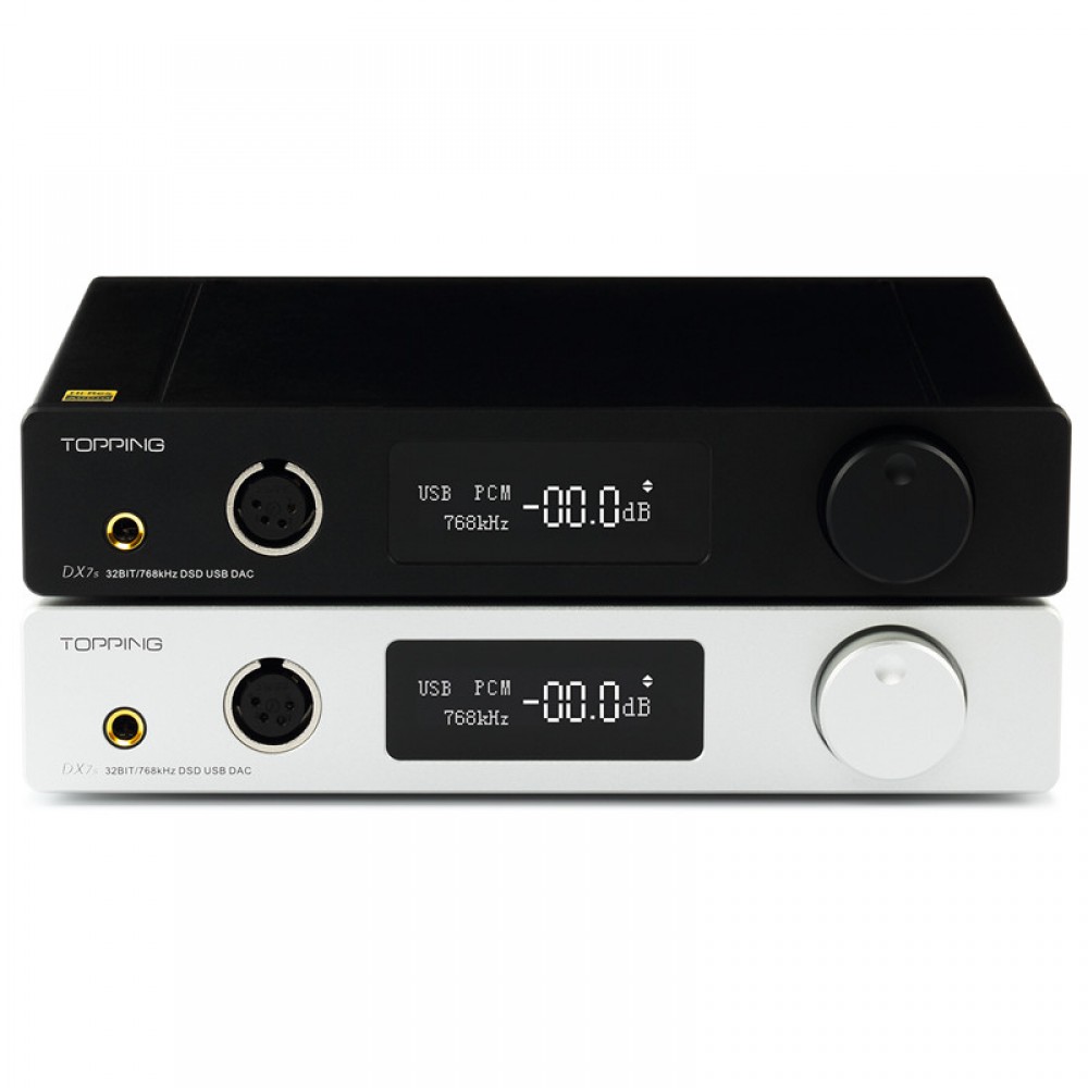TOPPING DX7S Double ES9038Q2M Full Balanced DAC amp; Headphone Amplifier AMP Decoder Support 32BIT/768k DSD512
