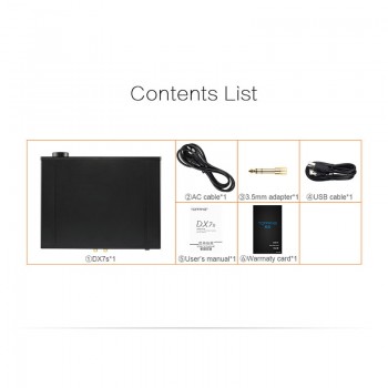 TOPPING DX7S Double ES9038Q2M Full Balanced DAC amp; Headphone Amplifier AMP Decoder Support 32BIT/768k DSD512