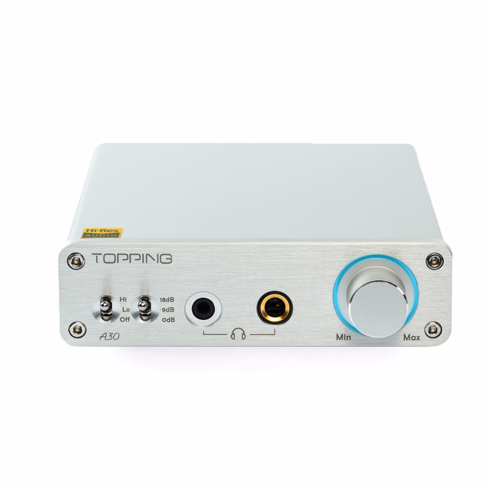 TOPPING A30 Hifi Desktop Headphone Amplifier 3.5mm/6.35mm Headphone output TPA6120A2 Amplifier