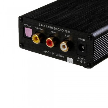 SMSL SD-793II DIR9001+PCM1793+OPA2134 24bit/96khz Coaxial/Optical DAC Headphone Amplifier Amp Aluminum Enclosure Black/Sliver