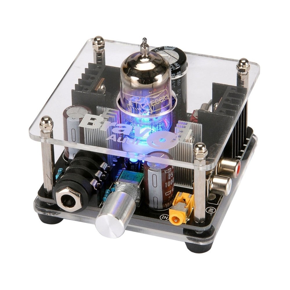 2018 Bravo Audio V2+ Upgrade Class A Gold Lion ECC82 Tube Multi-Hybrid Headphone Amplifier Hifi Music AMP