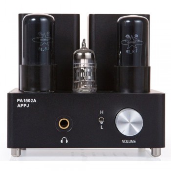 APPJ PA1502A Tube Headphone Amplifier HIFI EXQUIS 6n4 ( 12ax7 ) 6P6P( 6v6 ) Lamp Headset AMPS with Tube