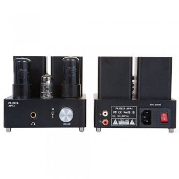 APPJ PA1502A Tube Headphone Amplifier HIFI EXQUIS 6n4 ( 12ax7 ) 6P6P( 6v6 ) Lamp Headset AMPS with Tube