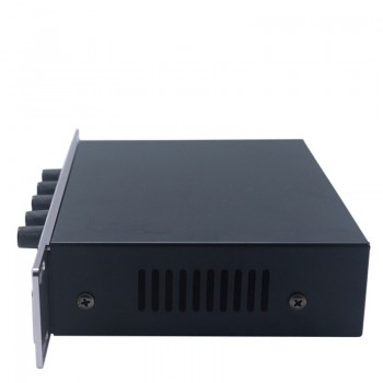 HP4 Ultra-compact 4 Channels Mini Audio Stereo Headphone Amplifier With Power Adapter gray