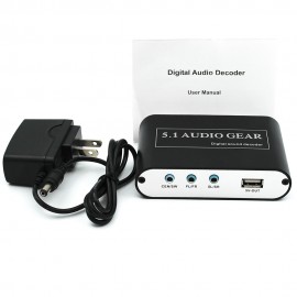 1 Piece 5.1 AC3 DTS HD Audio Gear Sound Decoder Stereo Digital Audio Converter LPCM To 5.1 Analog Output 2.1 DVD PC
