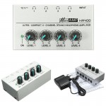 EU Adapter Headphone Amp HA400 Ultra-Compact 4 Channel High-power Headphone Audio Stereo Microamp Amplifier 11x6x3cm