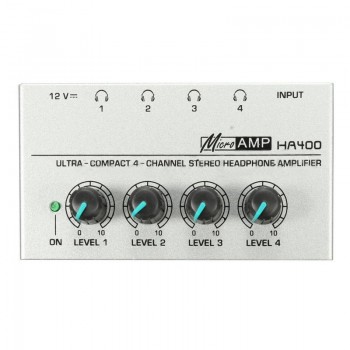 EU Adapter Headphone Amp HA400 Ultra-Compact 4 Channel High-power Headphone Audio Stereo Microamp Amplifier 11x6x3cm