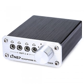 A985 Digital Audio Signal Switch 4 Input 4 Output Earphone Headphone Headset Transmission Switch 3.5mm Multi-Channel