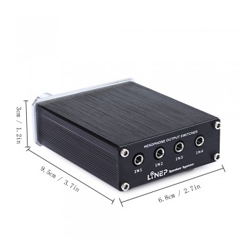 A985 Digital Audio Signal Switch 4 Input 4 Output Earphone Headphone Headset Transmission Switch 3.5mm Multi-Channel