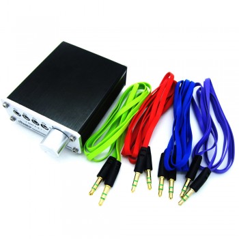 A985 Digital Audio Signal Switch 4 Input 4 Output Earphone Headphone Headset Transmission Switch 3.5mm Multi-Channel