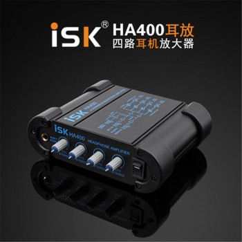 ISK HA400 Powerful Portable Dual Electron Tube Headphone Amplifier Mini AMP Mobile Phone Music Headset amplifier