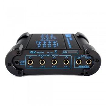 ISK HA400 Powerful Portable Dual Electron Tube Headphone Amplifier Mini AMP Mobile Phone Music Headset amplifier