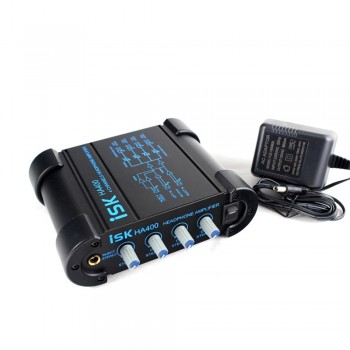 ISK HA400 Powerful Portable Dual Electron Tube Headphone Amplifier Mini AMP Mobile Phone Music Headset amplifier