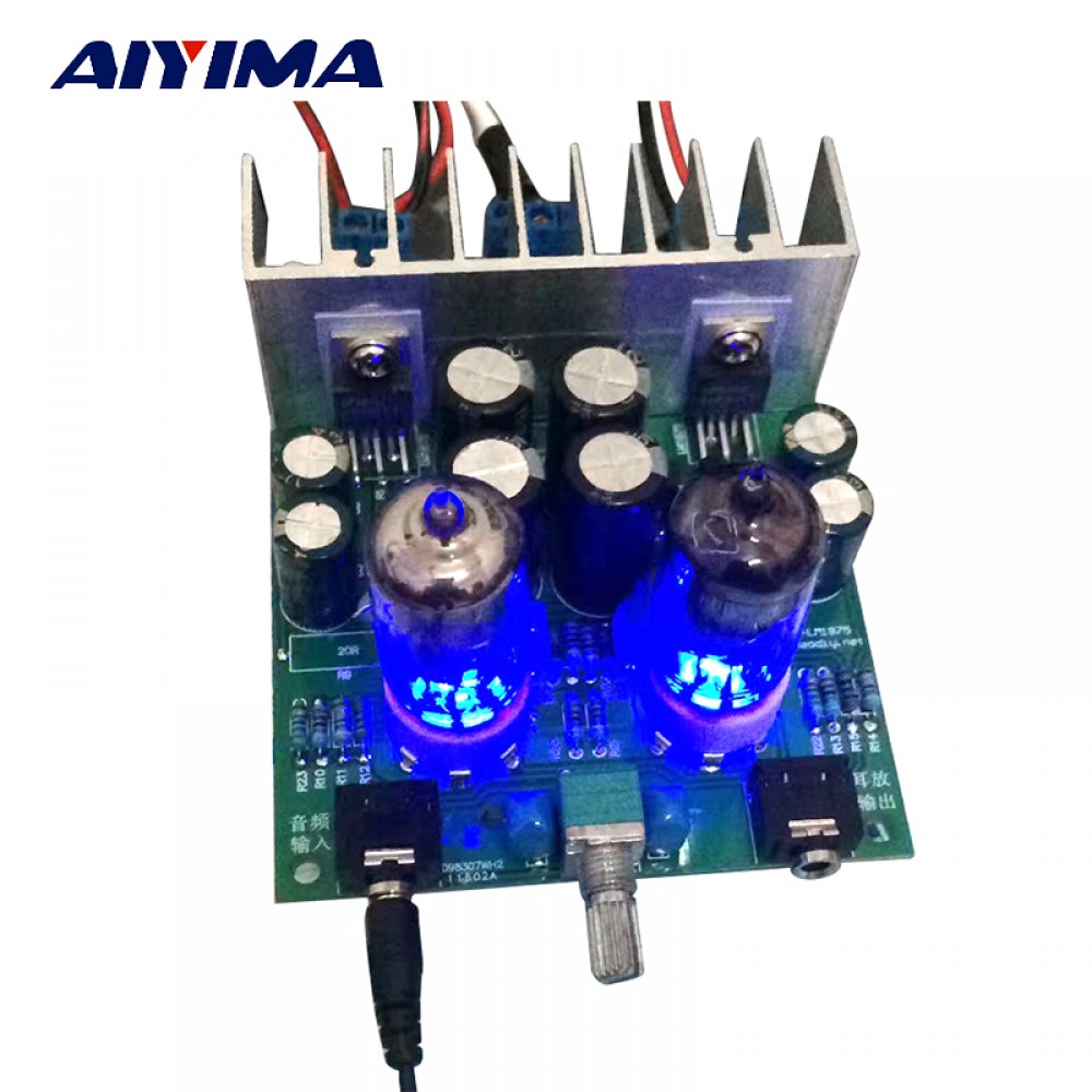 Aiyima Hifi 6j1 tube amplifier audio board LM1875T Headphones amplifiers For DIY kits Pre-amp audiophile
