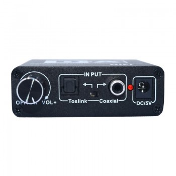 kebidu Headphone Amplifiers Digital Optical Coaxial Toslink Signal to Analog Audio HiFi Amplifier Converter Adapter with EU/US