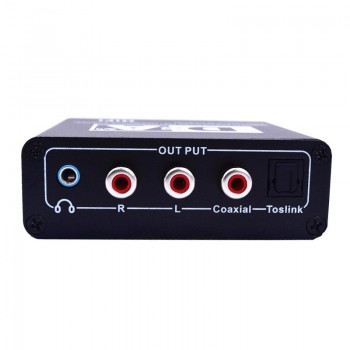 kebidu Headphone Amplifiers Digital Optical Coaxial Toslink Signal to Analog Audio HiFi Amplifier Converter Adapter with EU/US