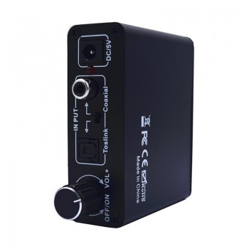 kebidu Headphone Amplifiers Digital Optical Coaxial Toslink Signal to Analog Audio HiFi Amplifier Converter Adapter with EU/US