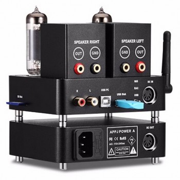 2017 Newest  APPJ PA1601A Desktop Tube Amplifiers Smart WIFI SD Card Player 6J1+6P4 Headphone Amplifier Amp