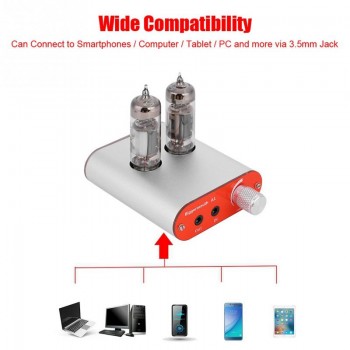 A1 HIFI Headphone Amplifier 6J5 Class A 47 Stereo Portable Headphone Amp Professional Amplifier 3.5mm AC100V-240V 50HZ -60HZ