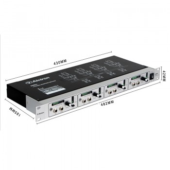 Alctron H4N Professional high-power 4 Channel Headphone Amplifier, Pro Line Distribution System, Audio Line Amplifiers