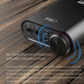FiiO K3 Portable Headphone Amplifier DSD USB DAC for PC,Support COAXIAL/OPTICAL/2.5 BALANCE