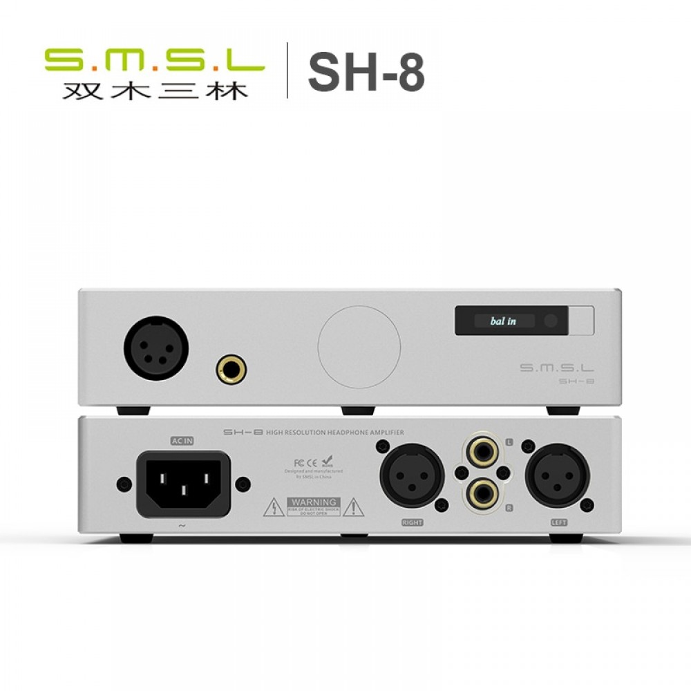 SMSL SH-8 Full Balanced Desktop HIFI Headphone Power Amplifier AMP High Performance with RCA/XLR Intput 6.35mm/Balanced Output