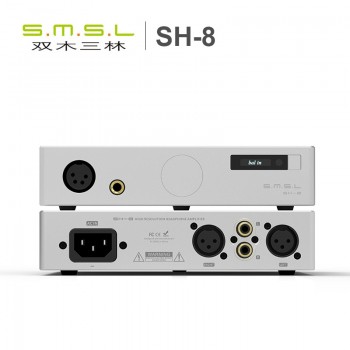 SMSL SH-8 Full Balanced Desktop HIFI Headphone Power Amplifier AMP High Performance with RCA/XLR Intput 6.35mm/Balanced Output