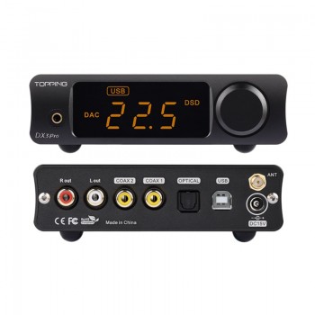 TOPPING DX3 Pro DX3PRO HIFI USB DAC Bluetooth 5.0 Amplifier Audio Decoder XMOS XU208 AK4493 OPA1612 DAC DSD512 Optical Coaxial