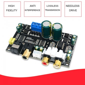 CIRMECH Optical coaxial audio decoder CS8416 CS4398 chip 24BIT192KHz SPDIF coaxial Optical fiber DAC decode board For amplifier