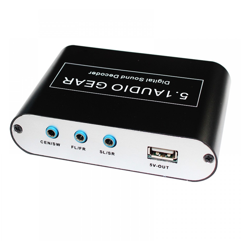 Hot sell 5.1 CH Audio Decoder SPDIF Coaxial to RCA DTS AC3 Digital to 5.1 Amplifier Analog Converter for PS3,DVD player, Xbox