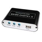 Hot sell 5.1 CH Audio Decoder SPDIF Coaxial to RCA DTS AC3 Digital to 5.1 Amplifier Analog Converter for PS3,DVD player, Xbox