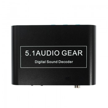 Hot sell 5.1 CH Audio Decoder SPDIF Coaxial to RCA DTS AC3 Digital to 5.1 Amplifier Analog Converter for PS3,DVD player, Xbox