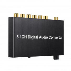 192kHz DAC Converter Digital Audio Decoder Coaxial / Toslink to 5.1CH / 2.0CH Analog 3.5mm Jack Output with Volume Control kno