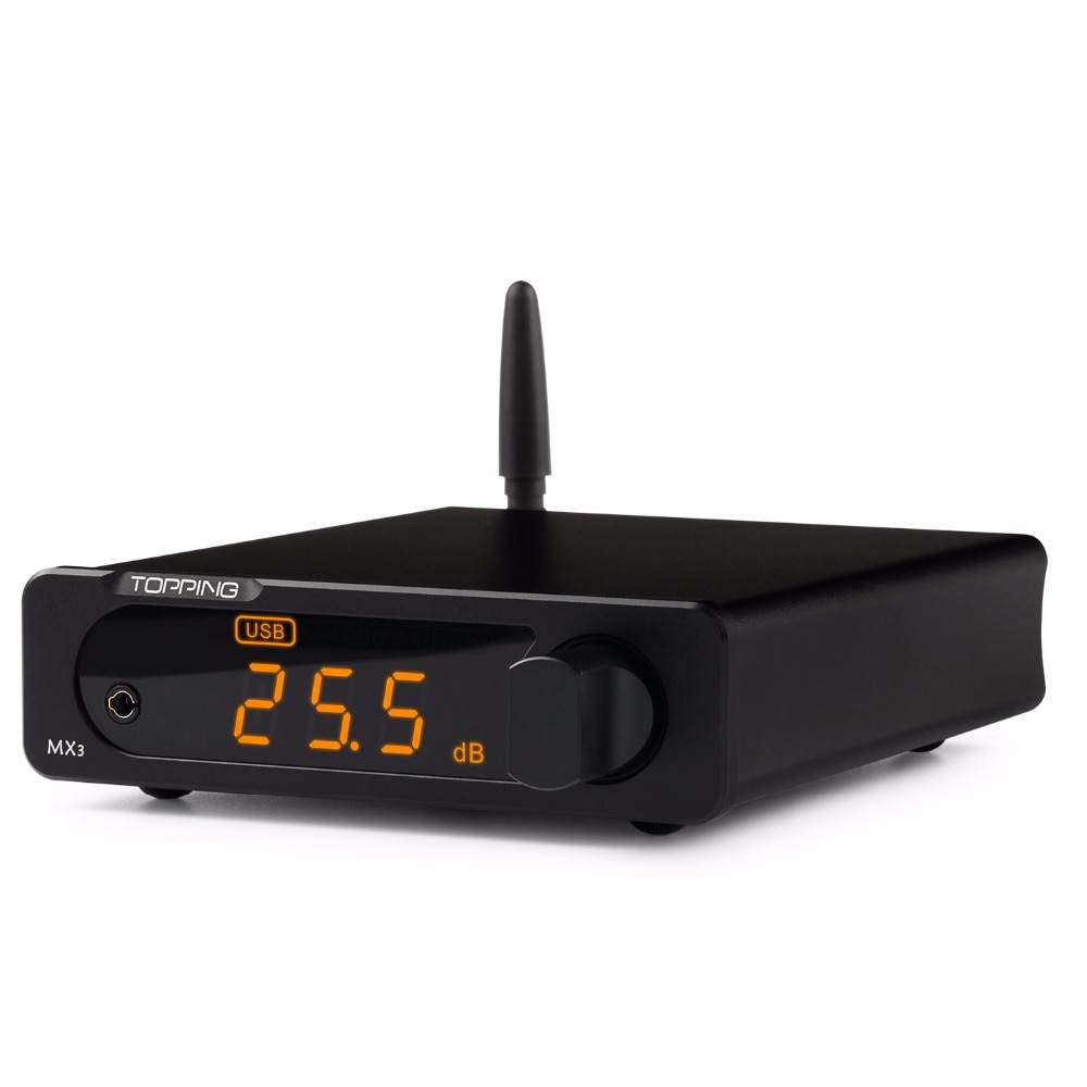 TOPPING MX3 Bluetooth Digital Amplifier USB Coaxial Fiber Decoder Built-in DAC Amp Auto Switch NFC 257mW*2 24bit192KHz