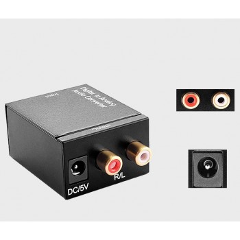 5V Digital to Analog Audio Converter Adapter Optical Fiber Coaxial Toslink SPDIF To RCA For TV Set-top Boxes DVD Amplifier