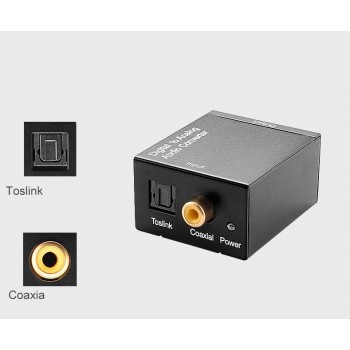 5V Digital to Analog Audio Converter Adapter Optical Fiber Coaxial Toslink SPDIF To RCA For TV Set-top Boxes DVD Amplifier
